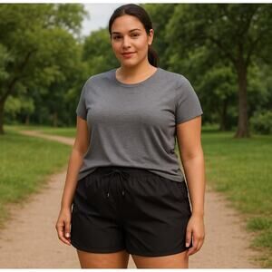 Lane Bryant Black Athletic Shorts Women’s 14/16 Elastic Waist Drawstring